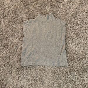 Loft Gray Sleeveless Oversized Sweater